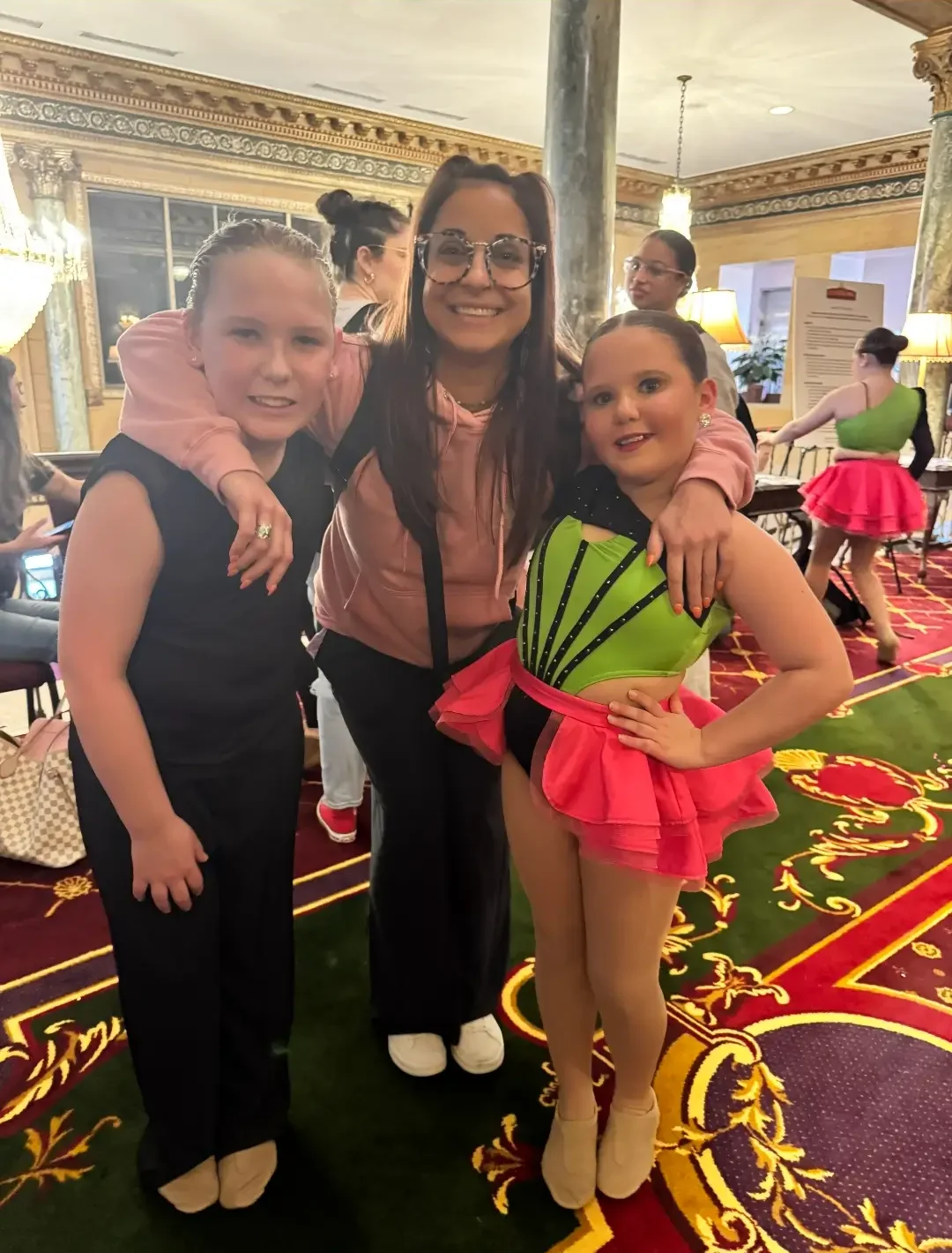 Christine Byrum, students Brooklyn and Keegan: